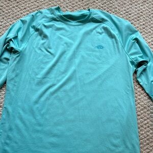 AFTCO Men's Teal Long Sleeve Shirt 2 XL